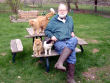 Bob with cat company.