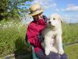 Sarah with female eight-week old pup.