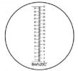 The brix scale for an optical 0-32 brix refractormeter