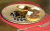Bob's potato pancakes with real maple syrup and dollups of yogurt and apple sauce.
