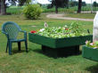 Square foot gardening raised boxes.