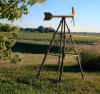 Gentle breezes turn the windmill.