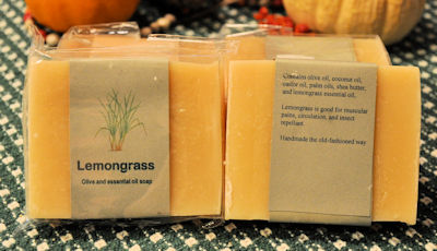 Lemongrass soap is good for relieving stress.
