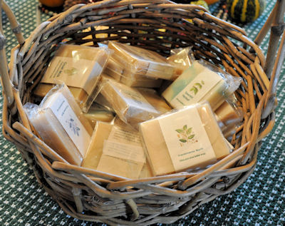 Bars of soothing organic home made soap.